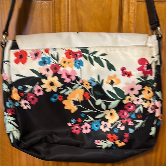 Karl Lagerfeld Floral Black and Cream Women's Bag - Picture 4 of 8